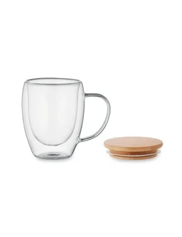 Mug double paroi en verre personnalisé 250ml - TIRAL Matières : coton Taille textile : XXL Couleurs : gris chiné 2