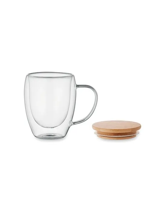 Mug double paroi en verre personnalisé 250ml - TIRAL Matières : coton Taille textile : XXL Couleurs : gris chiné personnalisable