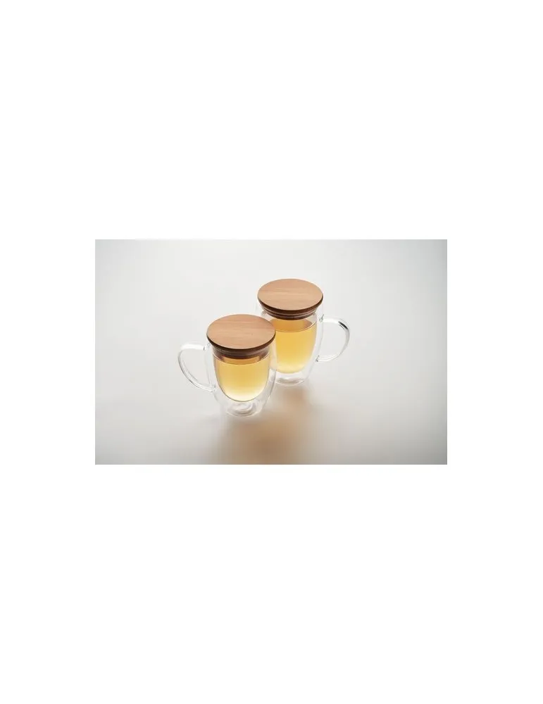 Mug double paroi en verre personnalisé 250ml - TIRAL Matières : coton Taille textile : XXL Couleurs : gris chiné goodies publici