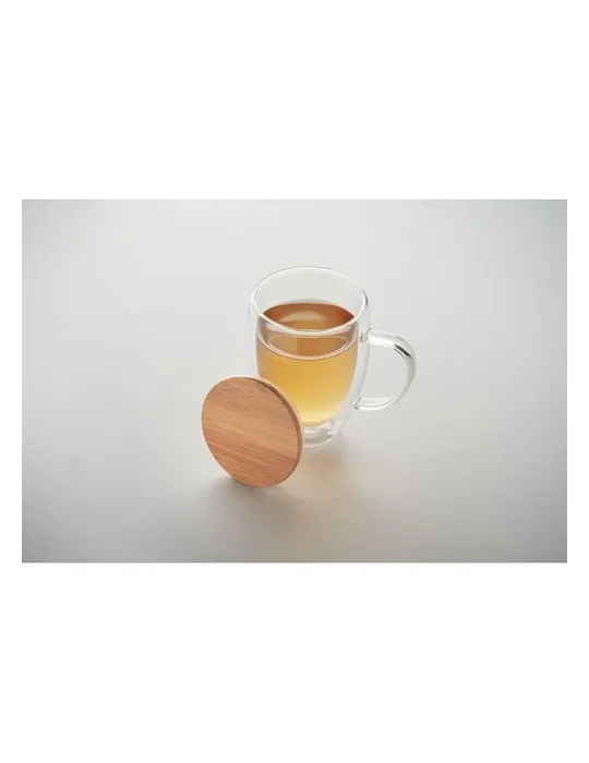 Mug double paroi en verre personnalisé 250ml - TIRAL Matières : coton Taille textile : XXL Couleurs : gris chiné impression haut