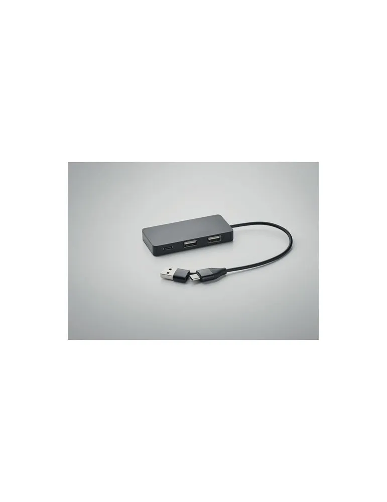 Hub USB 3 Ports avec Câble 20cm - HUB-C