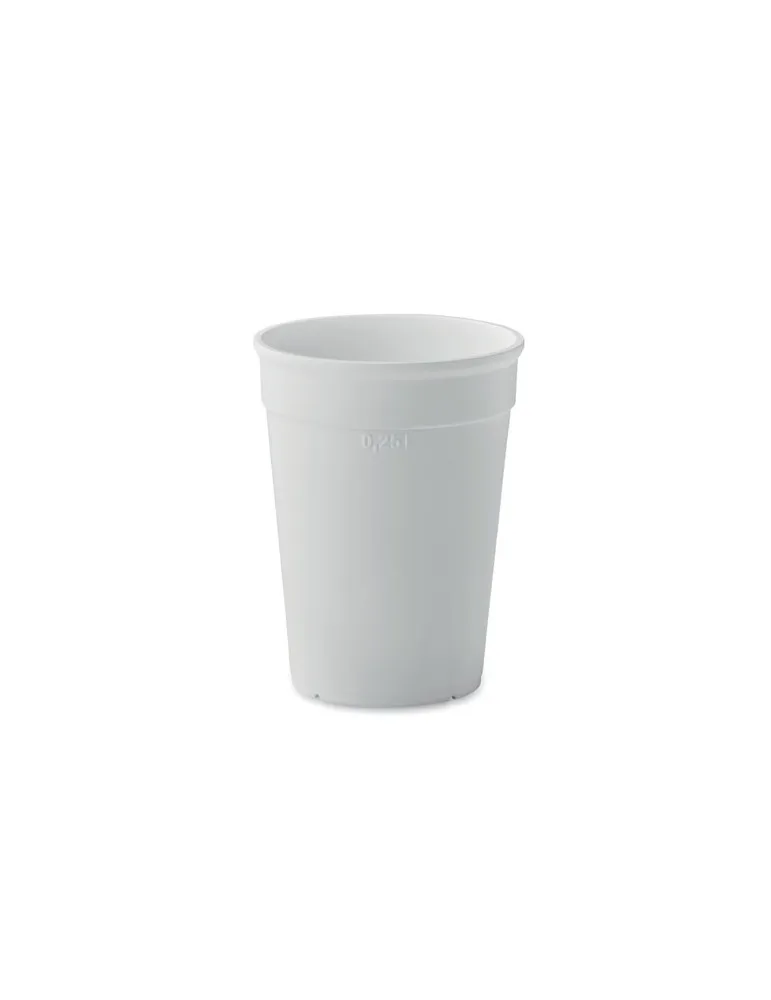 Gobelet Écologique Pratique en PP 250ml - AWAYCUP Matières : coton Taille textile : 3XL Couleurs : gris souris cadeau entreprise