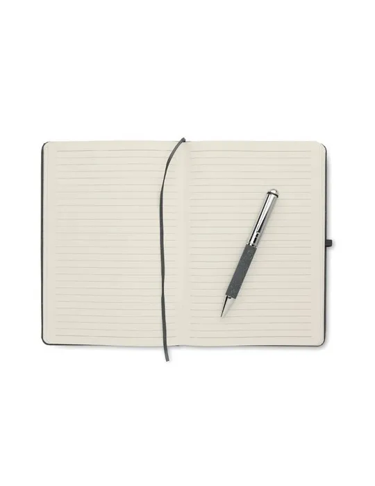 Carnet écologique en cuir recyclé avec stylo - ELEGANOTE Matières : coton Taille textile : S Couleurs : vert bouteille livraison