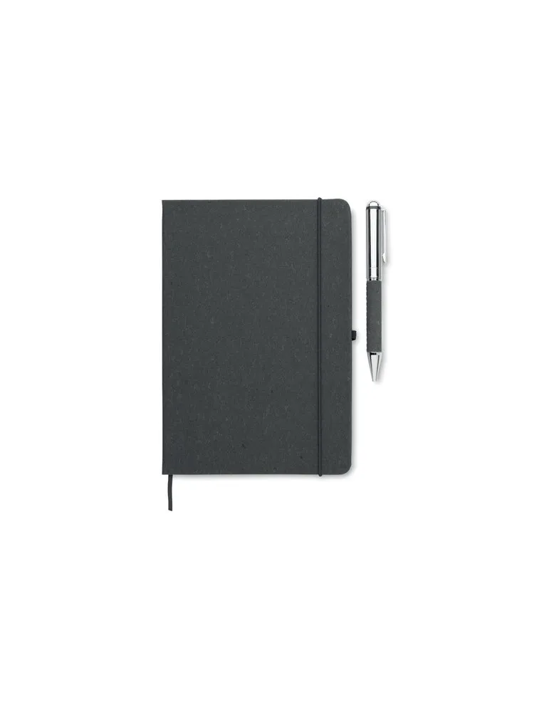 Carnet écologique en cuir recyclé avec stylo - ELEGANOTE Matières : coton Taille textile : S Couleurs : vert bouteille accessoir