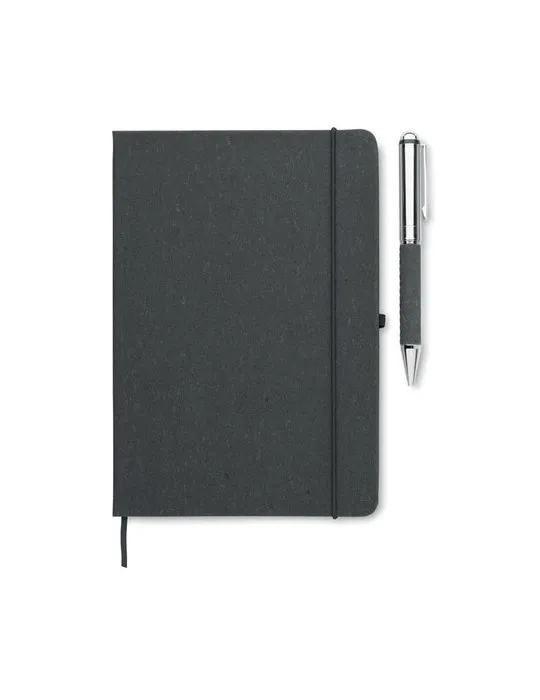 Carnet écologique en cuir recyclé avec stylo - ELEGANOTE Matières : coton Taille textile : S Couleurs : vert bouteille accessoir