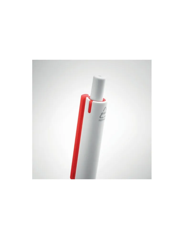 Stylo Poussoir Écologique en ABS Recyclé - SIDE Matières : verre Couleurs : beige personnalisation sur mesure
