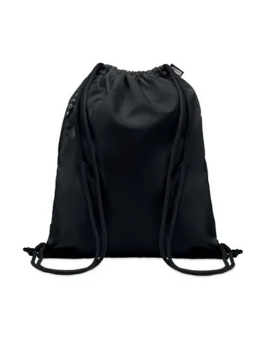 Sac à cordon écologique 300D RPET - NIGHT Matières : PET Couleurs : noir