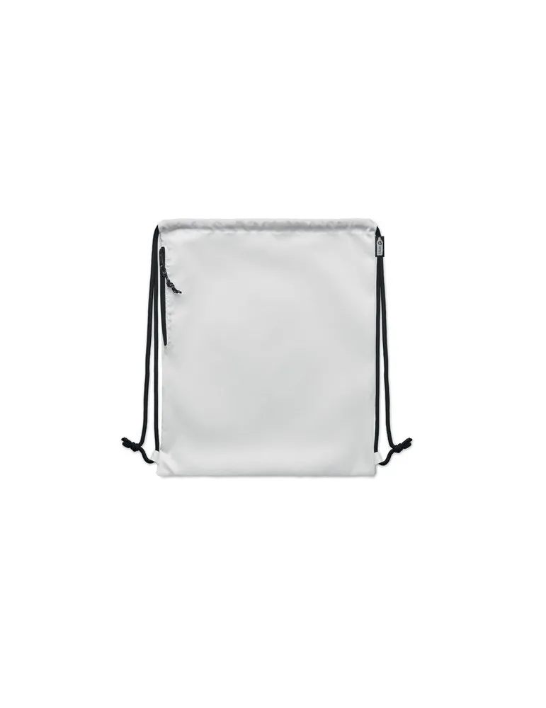 Sac à cordon écologique 300D RPET - NIGHT Matières : coton Couleurs : blanc marquage laser ultra précis