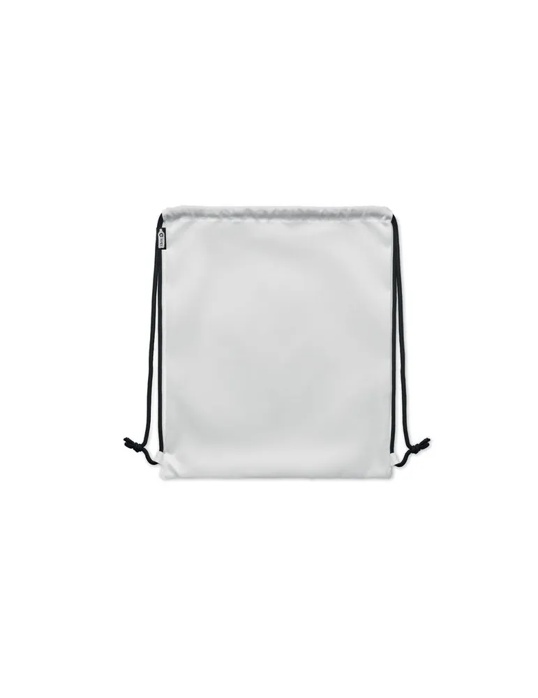 Sac à cordon écologique 300D RPET - NIGHT Matières : coton Couleurs : blanc objet promotionnel éco-responsable