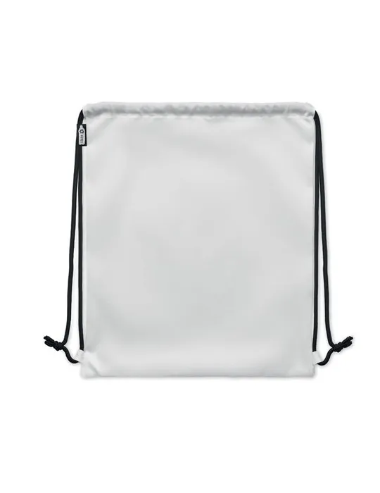 Sac à cordon écologique 300D RPET - NIGHT Matières : coton Couleurs : blanc objet promotionnel éco-responsable