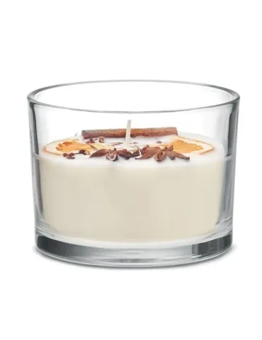 Bougie écologique en cire végétale 300g personnalisée CITRUS Matières : PET recyclé Couleurs : noir