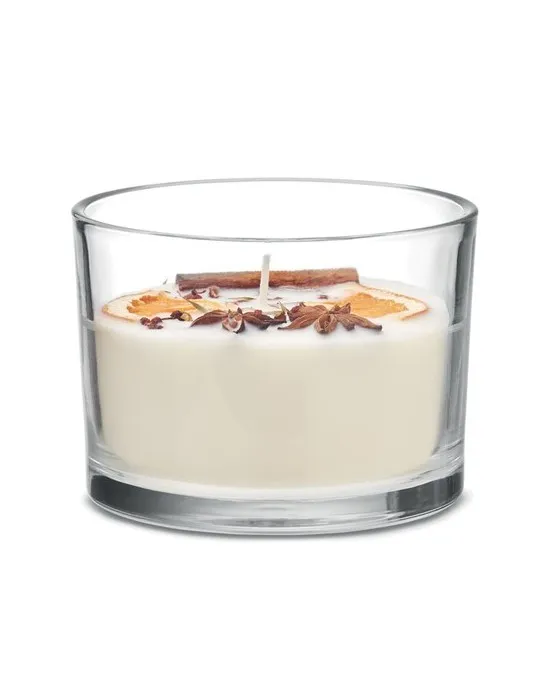 Bougie écologique en cire végétale 300g personnalisée CITRUS Matières : PET recyclé Couleurs : noir