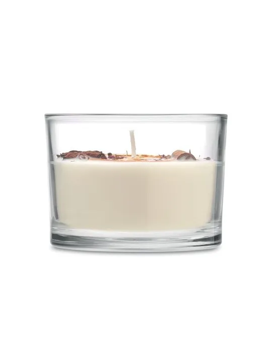 Bougie écologique en cire végétale 300g personnalisée CITRUS Matières : PET recyclé Couleurs : noir personnalisable avec votre l