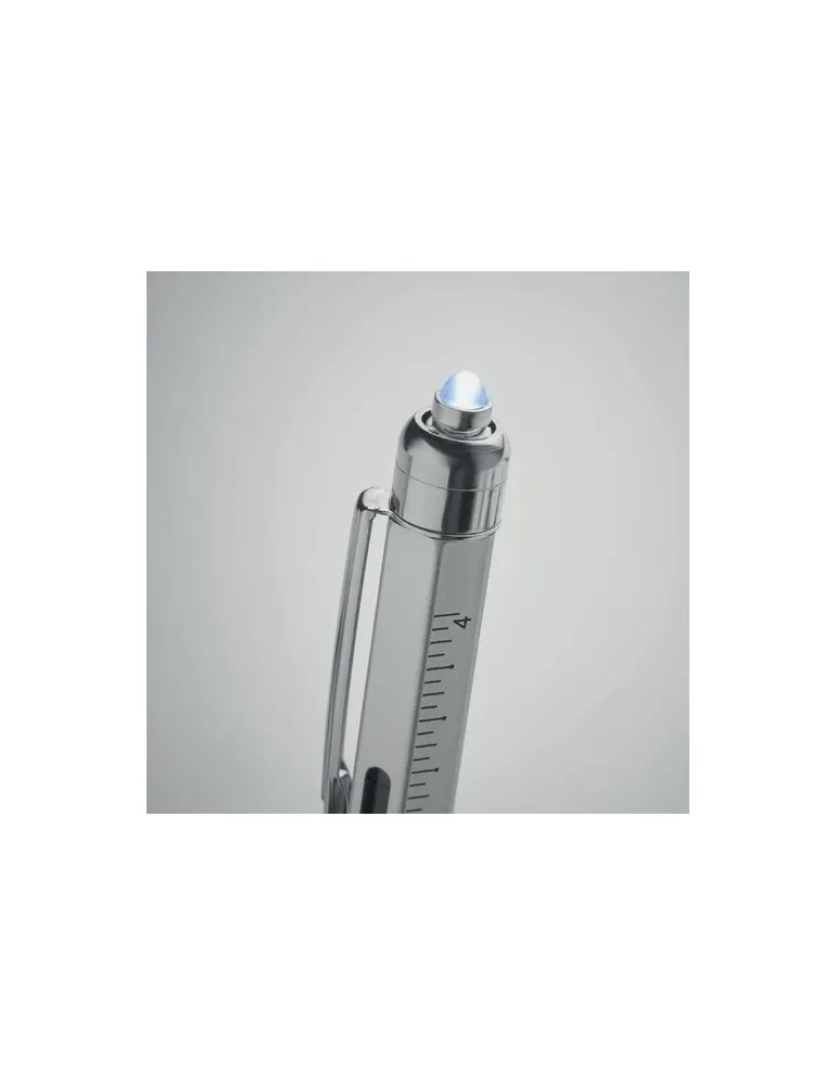 Stylo Niveau et Lampe Pratique et Innovant Personnalisé - RETOOL Matières : PET Couleurs : noir cadeau collaborateur premium