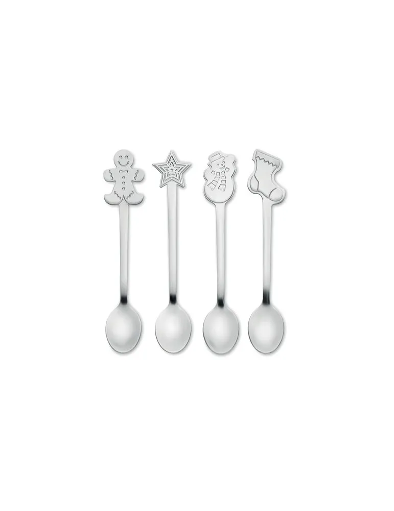 Set de 4 Cuillères à Thé de Noël CHIP SET