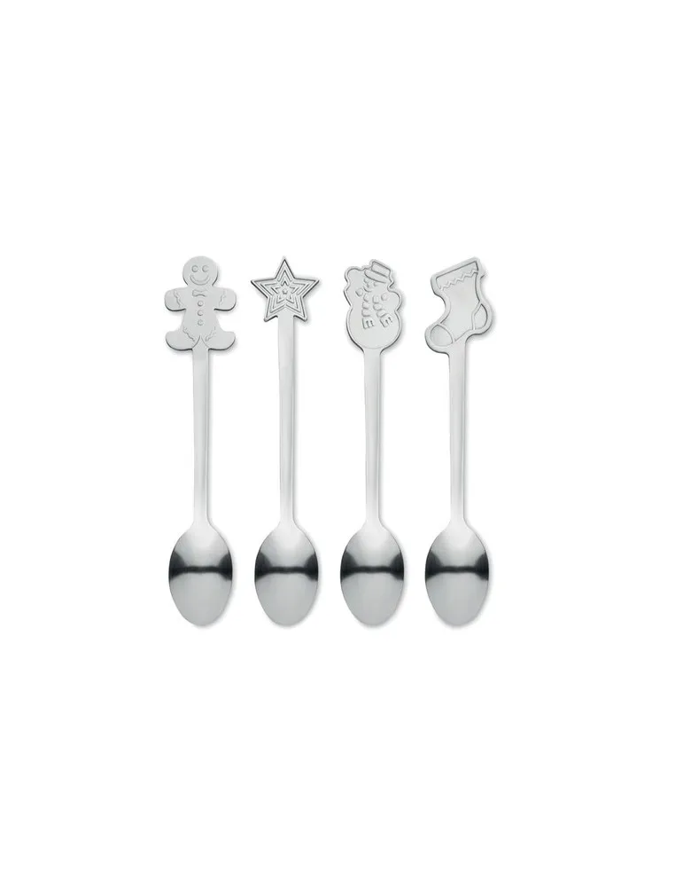 Set de 4 Cuillères à Thé de Noël CHIP SET