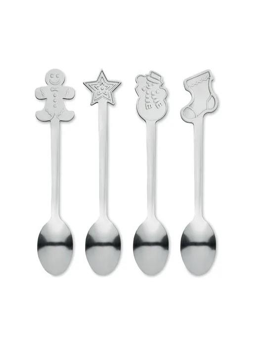 Set de 4 Cuillères à Thé de Noël CHIP SET