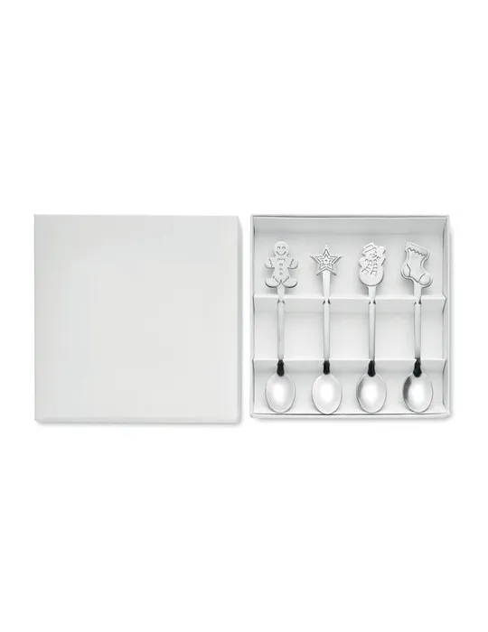 Set de 4 Cuillères à Thé de Noël CHIP SET