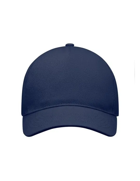 Casquette 5 Pans Personnalisée Écologique | SINGA Matières : polypropylène (PP) Couleurs : bleu Contenance : 250 ml impression l