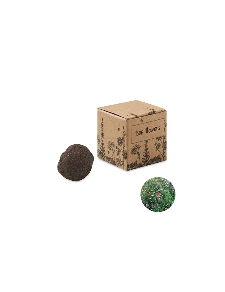 Bombe Écologique de Graines de Fleurs d'Abeille - BOMBI II Matières : polypropylène (PP) Couleurs : vert Contenance : 560 ml