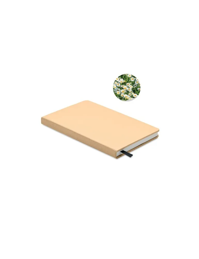 Carnet A5 Écologique en papier recyclé Personnalisable - GROW Matières : polypropylène (PP) Couleurs : bleu Contenance : 180 ml 