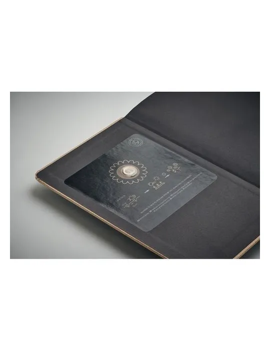 Carnet A5 Écologique en papier recyclé Personnalisable - GROW Matières : polypropylène (PP) Couleurs : bleu Contenance : 180 ml 