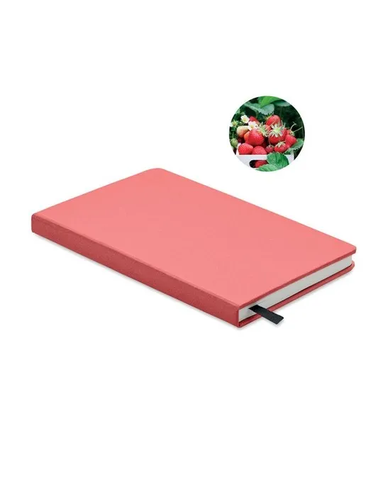 Carnet A5 Écologique en papier recyclé Personnalisable - GROW Matières : polypropylène (PP) Couleurs : givré cadeau entreprise p