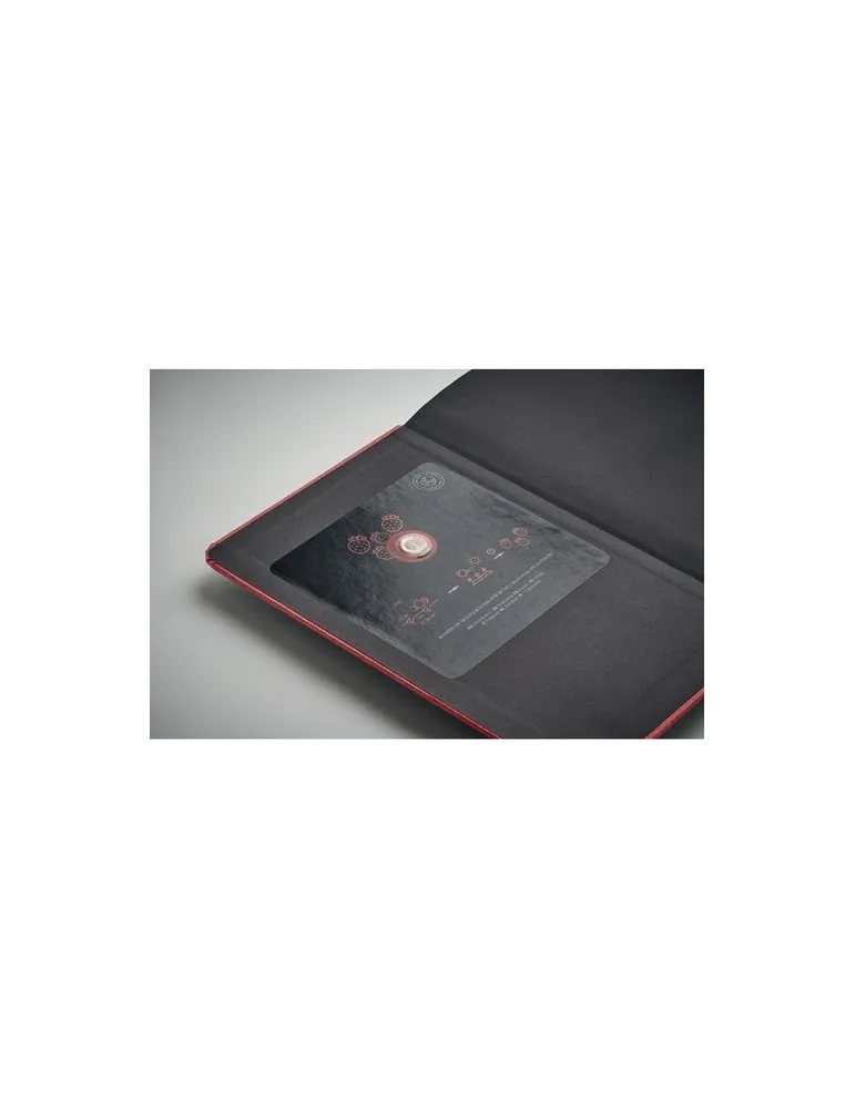 Carnet A5 Écologique en papier recyclé Personnalisable - GROW Matières : polypropylène (PP) Couleurs : givré marquage couleur éc