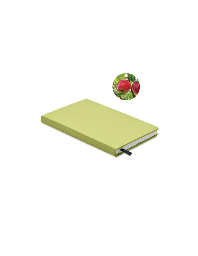 Carnet A5 Écologique en papier recyclé Personnalisable - GROW Matières : polypropylène (PP) Couleurs : givré personnalisable ave