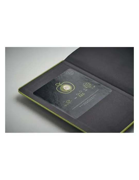 Carnet A5 Écologique en papier recyclé Personnalisable - GROW Matières : polypropylène (PP) Couleurs : givré goodies personnalis