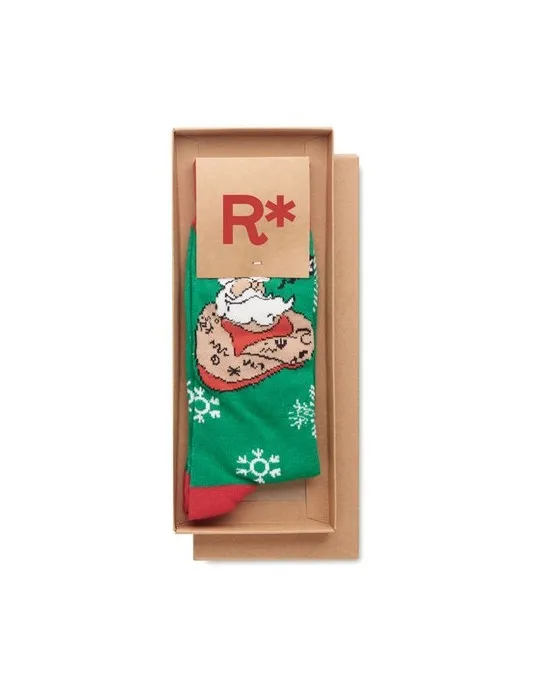 Chaussettes de Noël Joyful L - Écologiques et Festives