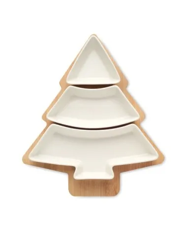 Plat de Service de Noël VIRAM en Bambou 2