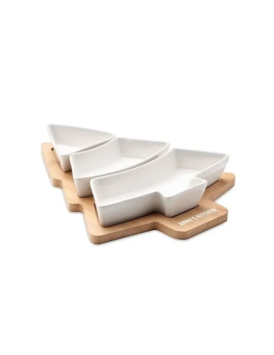 Plat de Service de Noël VIRAM en Bambou