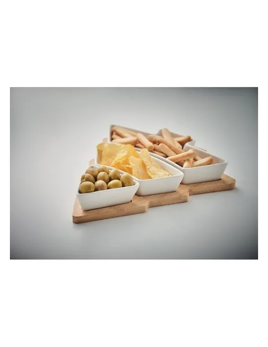 Plat de Service de Noël VIRAM en Bambou