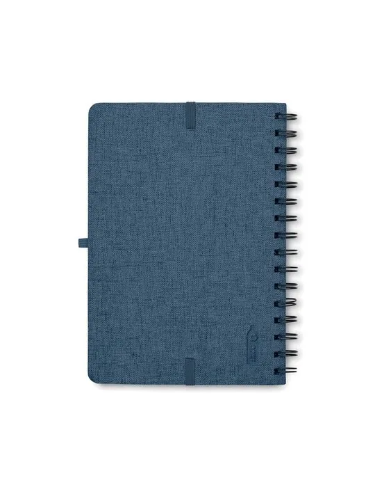 Cahier A5 publicitaire avec support de téléphone STRATA Matières : plastique Couleurs : blanc marquage laser ultra précis