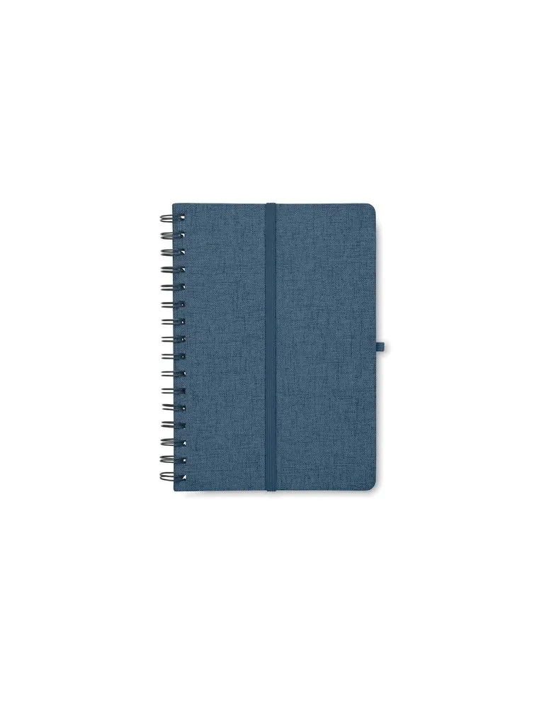 Cahier A5 publicitaire avec support de téléphone STRATA Matières : plastique Couleurs : blanc goodies publicitaire événementiel