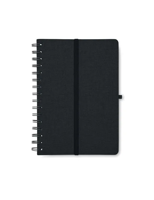 Cahier A5 publicitaire avec support de téléphone STRATA Matières : plastique Couleurs : blanc cadeau entreprise pas cher