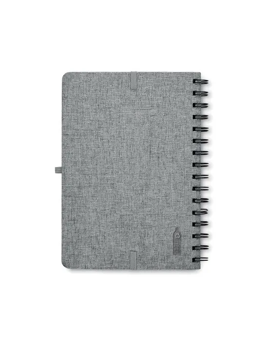 Cahier A5 publicitaire avec support de téléphone STRATA Matières : plastique Couleurs : blanc goodies publicitaire événementiel