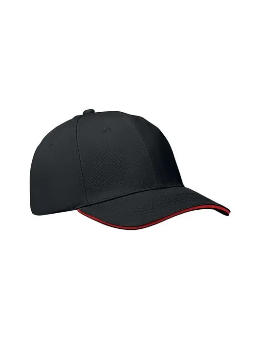 Casquette baseball 6 pans publicitaire BUFFALO Matières : plastique Couleurs : noir cadeau collaborateur premium