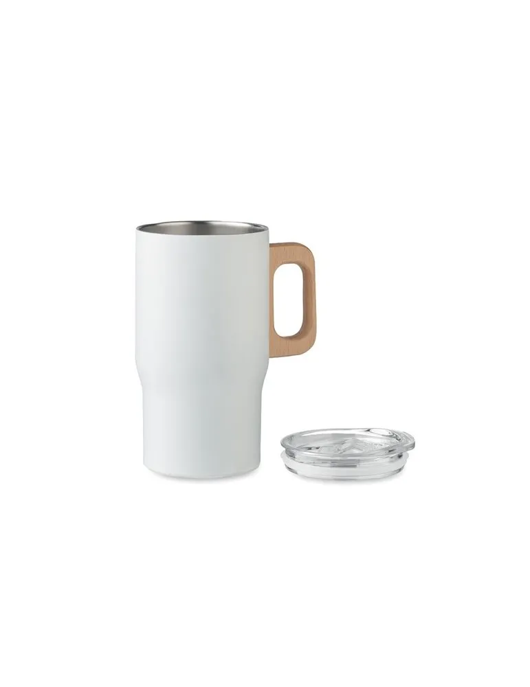 Gobelet double paroi personnalisé 350ml TUMBOO Matières : métal Couleurs : argenté mat impression haute définition