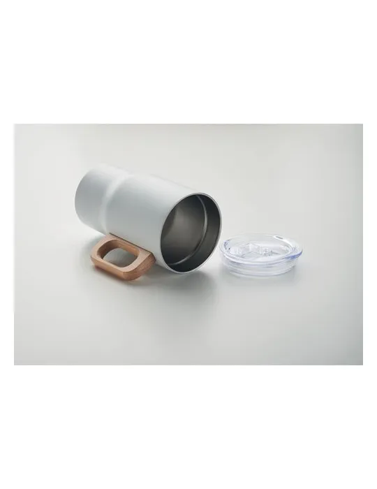 Gobelet double paroi personnalisé 350ml TUMBOO Matières : métal Couleurs : argenté mat objet promotionnel éco-responsable