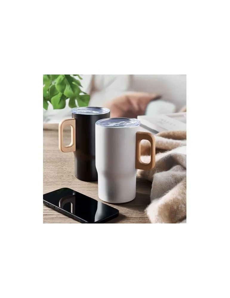 Gobelet double paroi personnalisé 350ml TUMBOO Matières : métal Couleurs : argenté mat personnalisation rapide en France