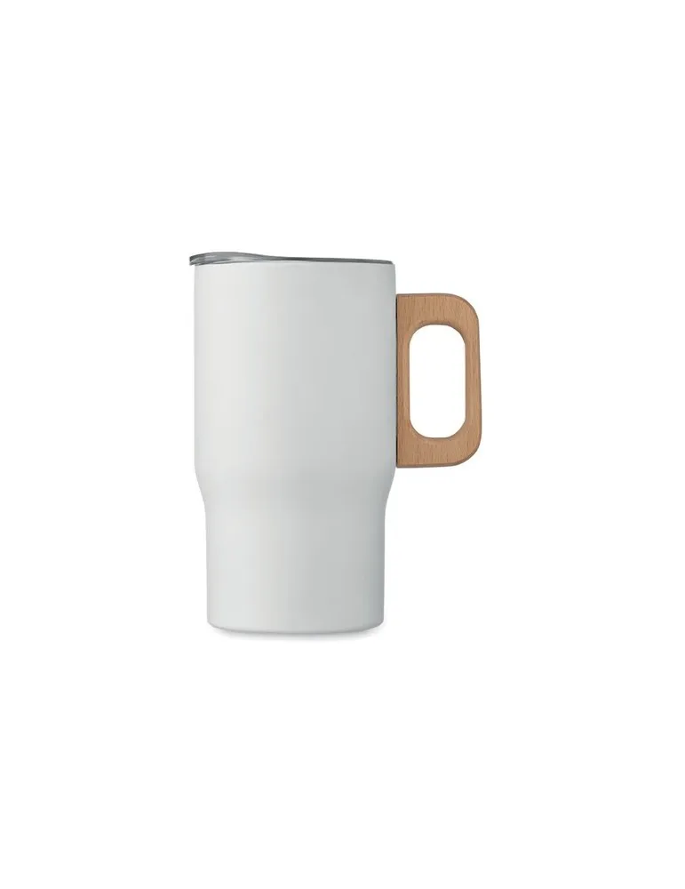 Gobelet double paroi personnalisé 350ml TUMBOO Matières : métal Couleurs : argenté mat objet publicitaire robuste