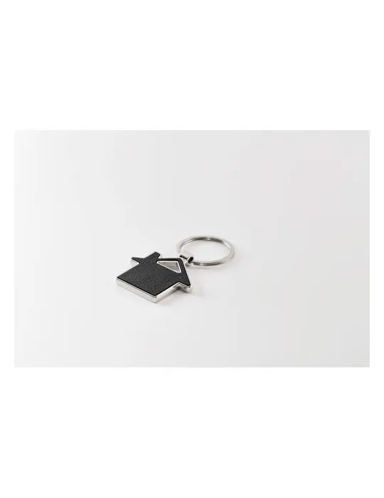 Porte-clés publicitaires en forme de maison LOUSE Matières : PET recyclé Couleurs : bleu cadeau entreprise pas cher