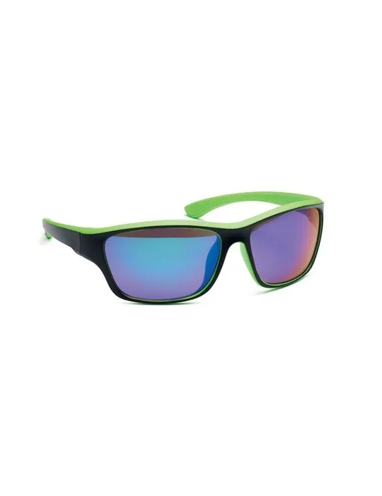 Lunettes de sport miroir UV400 personnalisées YUMA Matières : acier inoxydable Couleurs : bois
