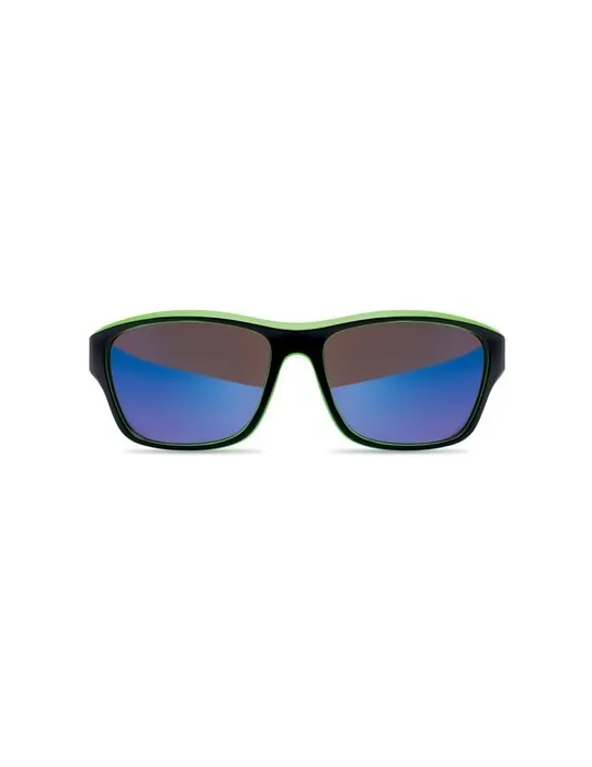 Lunettes de sport miroir UV400 personnalisées YUMA Matières : acier inoxydable Couleurs : bois goodies publicitaire durable