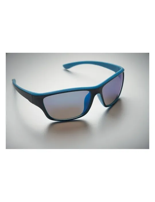 Lunettes de sport miroir UV400 personnalisées YUMA Matières : bois Couleurs : bois accessoire événementiel unique