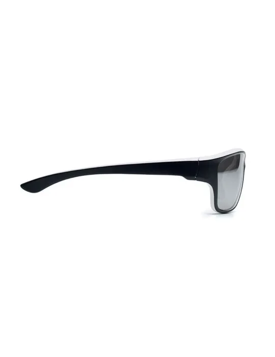Lunettes de sport miroir UV400 personnalisées YUMA Matières : PET recyclé Couleurs : noir livraison express 24h 48h