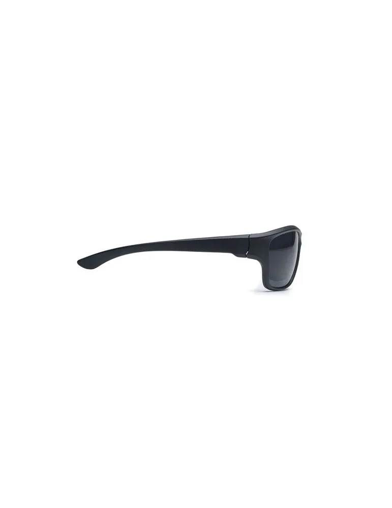 Lunettes de sport miroir UV400 personnalisées YUMA Matières : PET recyclé Couleurs : noir marquage laser ultra précis