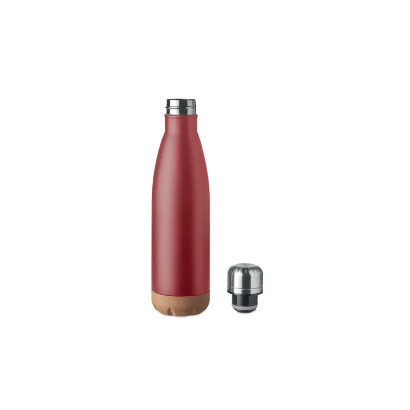 Bouteille isotherme double paroi écologique de 500 ml en acier inoxydable - ASPEN CORK Matières : polyéthylène (PE) Taille texti